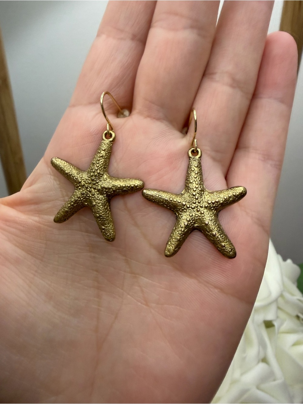 Gold tone Starfish Hanging Ornament - Brand